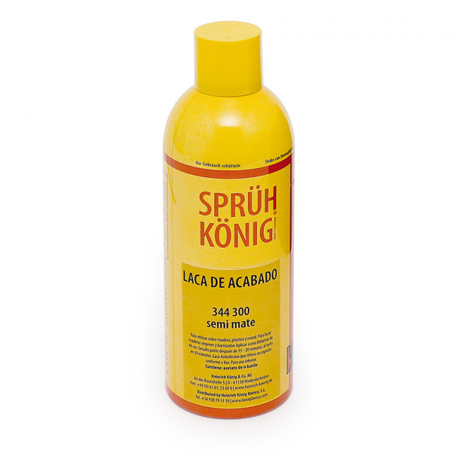 LACA DE ACABADO EN SPRAY. BASE NITROCELULÓSICA. AEROSOL. SEMIMATE. PARA INTERIORES. 400 ML - KONIG