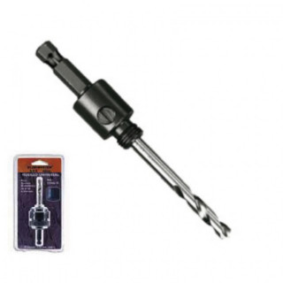 ADAPTADOR PORTABROCAS. VÁSTAGO HEXAGONAL. METAL. NEGRO - BLUE MASTER