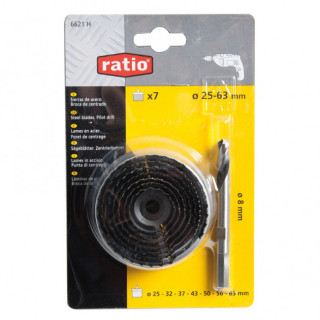 JUEGO DE SIERRAS DE CORONA. ACERO. PARA MADERA - RATIO