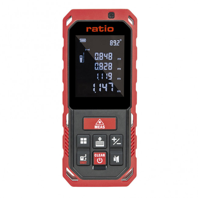 MEDIDOR DE DISTANCIAS LÁSER RLM315. ALCANCE 60M. PANTALLA LCD. SENSOR DE ÁNGULO - RATIO