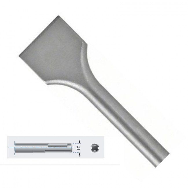 CINCEL ANCHO. SDS-PLUS. ACERO GRIS. 40X250MM