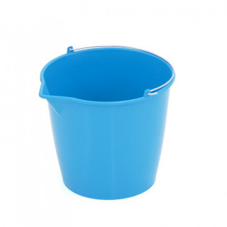 CUBO ASA AGUA PLASTICO AZUL ASA DE METAL 13L.