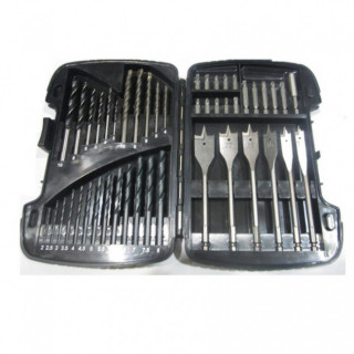 ESTUCHE DE BROCAS. BROCAS 46. ACERO RÁPIDO. 46 PIEZAS - BLUE MASTER