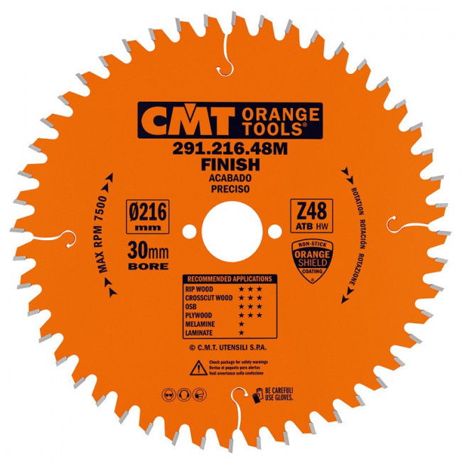 SIERRA CIRCULAR CMT 216-30-2. METAL DURO. ATB. CORTE TRANSVERSAL. COMPATIBILIDAD CON SIERRAS