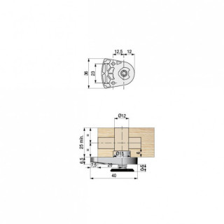 PIE NIVELADOR REGULABLE TARGET J12 0-5mm 2