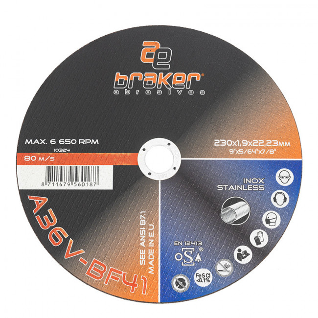 DISCO DE CORTAR INOXIDABLE 230 X 1,9 X 22,23 MM - TYROLIT