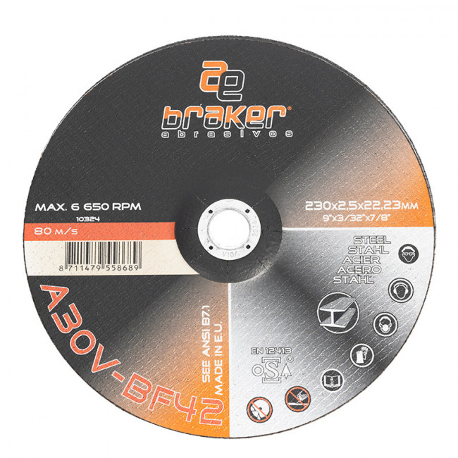 DISCO CORTAR ACERO 230 X 2,5 X 22,23 MM TYROLIT