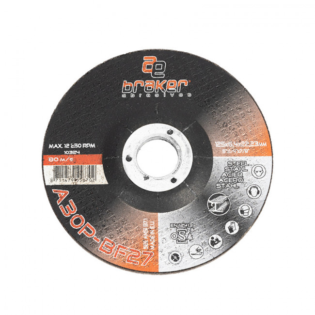 DISCO DE REPASAR ACERO 125 X 6,4 X 22 MM - TYROLIT