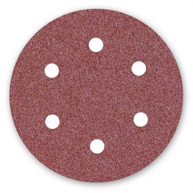 DISCO VELCRO CORINDON 150mm G.120 6A 6 AGUJEROS