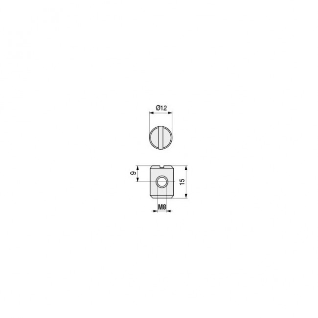TUERCA EMBOLO 2T DOSTE d12-15 M8 ZINCADO