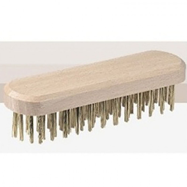 CEPILLO MANUAL DE ALAMBRE. MADERA Y CERDAS METÁLICAS. USO ABRASIVO