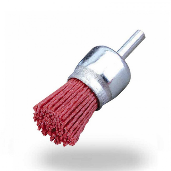 CEPILLO BROCHA. NYLON. ROJO. DIÁMETRO 22MM