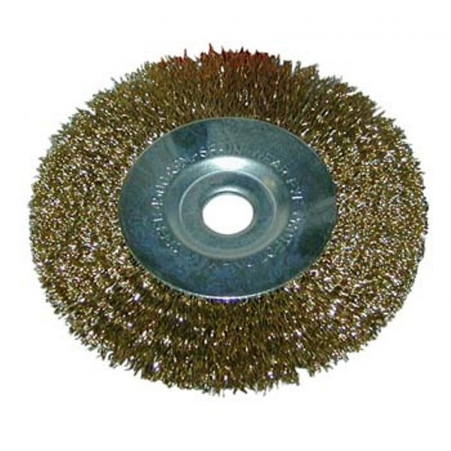 CEPILLO CIRCULAR DE ALAMBRE. ACERO/METAL. PARA AMOLADORA. DIÁMETRO 75MM