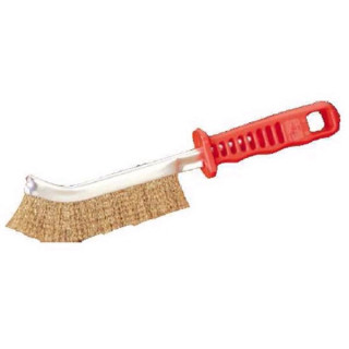 CEPILLO MANUAL LATONADO. ALAMBRE METÁLICO. MANGO DE PLÁSTICO