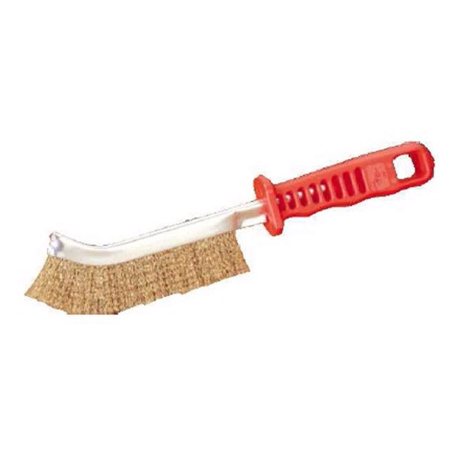 CEPILLO MANUAL LATONADO. ALAMBRE METÁLICO. MANGO DE PLÁSTICO
