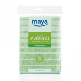 BAYETA MAYA MICROTEX MULTIUSOS 40X40 AZUL, ROJO, AMARILLO O VERDE.