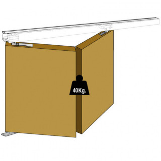 JUEGO DE ACCESORIOS PARA 2 PUERTAS PLAGABLES DE KLEIN. NK PAR 40. 3710 2