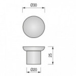 POMO ACERO INOXIDABLE RAMI d13 30mm h25