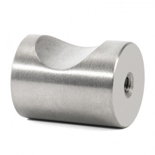 POMO CILÍNDRICO. ACERO INOXIDABLE. INOX MATE. DIÁMETRO 20MM. TALADRO ROSCADO AXIAL. ALTURA 28MM 2