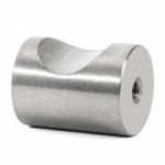POMO CILÍNDRICO. ACERO INOXIDABLE. INOX MATE. DIÁMETRO 20MM. TALADRO ROSCADO AXIAL. ALTURA 28MM