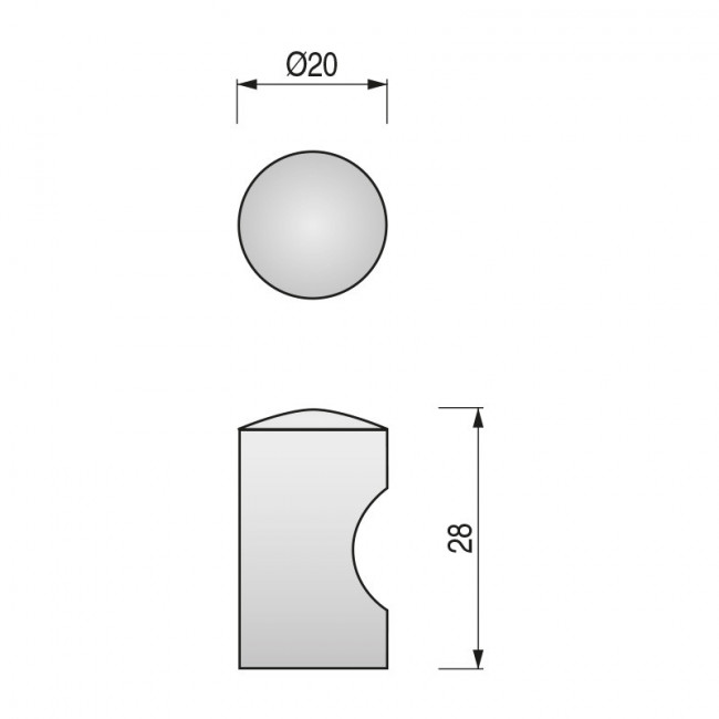 POMO ACERO INOXIDABLE GUSTA d20mm.