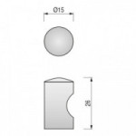 POMO ACERO INOXIDABLE GUSTA d15mm. INOXIDABLE 304