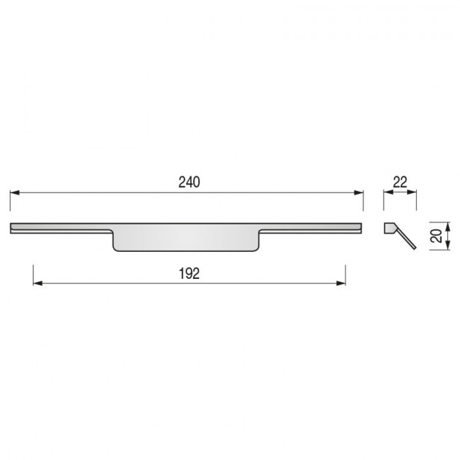 TIRADOR IOWA 192MM CHAMPAGNE