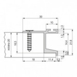 PERFIL TIRADOR ALUMINIO CALAS 30B 2,60 EFECTO INOX