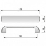 TIRADOR ZMK ACON L109 C96 RAL9006