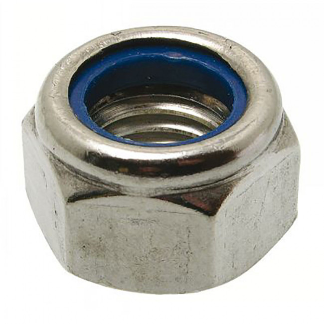 TUERCA AUTOBLOCANTE HEXAGONAL. INSERTO DE NYLON. ACERO. M-8 - Q&Q