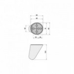 PATA PLASTICO KAVE REDONDA 100MM CROMO