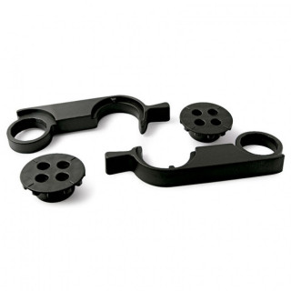 CONECTOR UNION MESA PLÁSTICO NEGRO (4pcs)