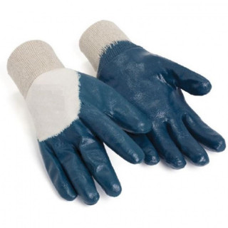 GUANTE ANTIDESLIZANTE DE NITRILO PESADO. PUÑO CERRADO. SANITIZED