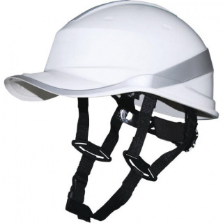 CASCO DE OBRA CON VISERA. ABS. BARBOQUEJO. BLANCO. AJUSTE ROTOR. CIRCUNFERENCIA 53 A 63 CM - DELTA PLUS