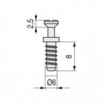 TORNILLO SOPORTE CAZOLETA ø6x8mm ZINCADO (16,5mm) TORNILLO SOPORTE CAZOLETA ø6x8mm ZINCADO (16,5mm)