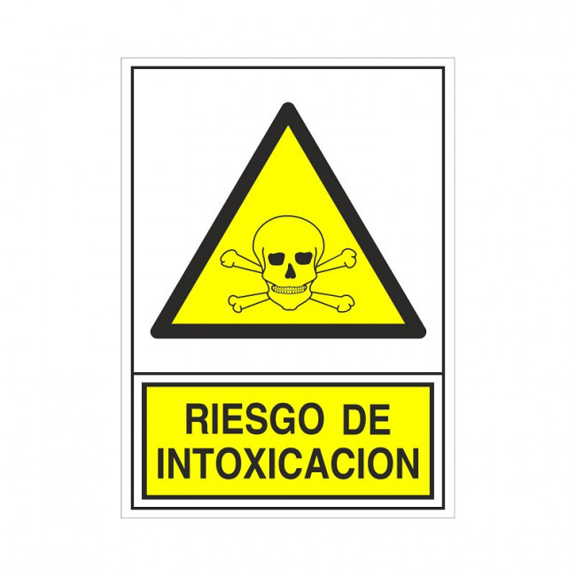 SEÑAL 309 PLAST.490x345 "RIESGO INTOX." RIESGO DE INTOXICACION