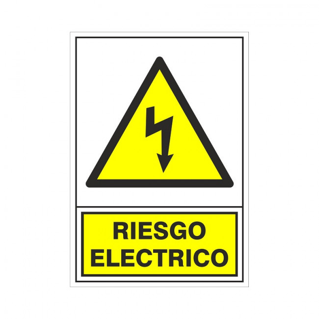 SEÑAL 312 PLAST.345x245"RIESGO ELECTRIC"