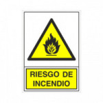 SEÑAL 319 PLAST.345x245"RIESGO INCENDIO"