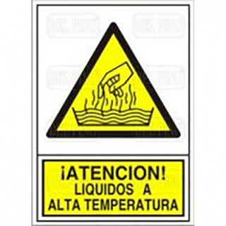 SEÑAL 360 ADHESIVA 148X105 ­ATENCION! LIQUIDOS A ALTA TEMPERATURA