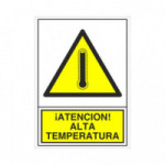 SEÑAL 376 ADHESIVA 148X105 ­ATENCION! ALTA TEMPERATURA