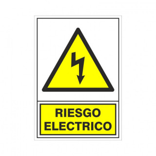 SEÑAL 312 PLAST.490x345"RIESGO ELECTRIC"