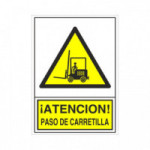 SEÑAL 325 PLAST.295X210''PASO CARRETILLA'' ­ATENCION! PASO CARRETILLA