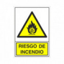 SEÑAL 319 PLAST.490x345"RIESGO INCENDIO"