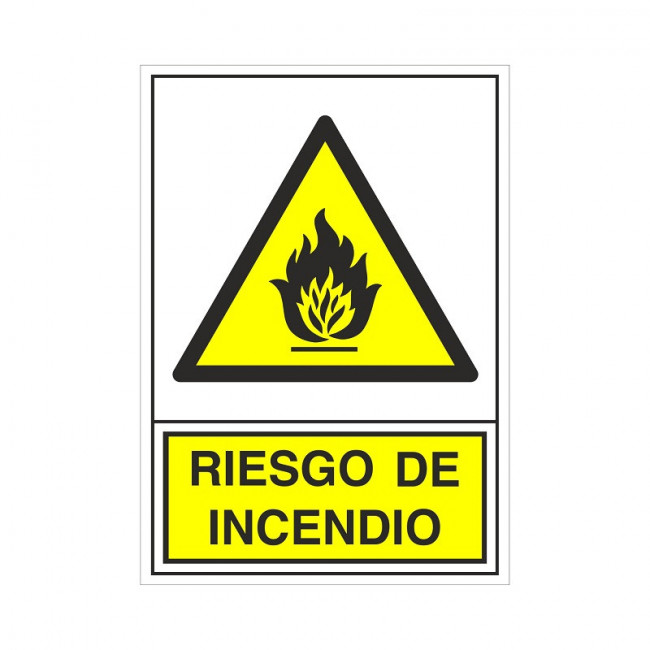 SEÑAL 319 PLAST.490x345"RIESGO INCENDIO"