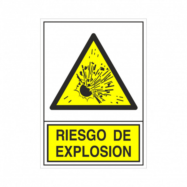 SEÑAL 321 PLAST.490x345"RIESG.EXPLOSION"