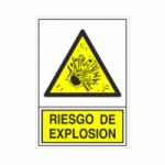 SEÑAL 321 PLAST.490x345"RIESG.EXPLOSION"