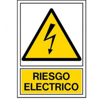 PEGATINA 60x80mm "RIESGO ELECTRICO" PEQUEÑA