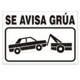 SEÑAL DE AVISO PARA GRÚA. ALUMINIO. 297X210MM