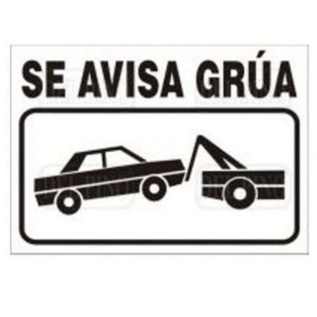 SEÑAL DE AVISO PARA GRÚA. ALUMINIO. 297X210MM