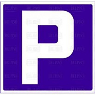 SEÑAL DE PARKING. PLÁSTICO. CUADRADO. LETRA P